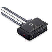 LevelOne KVM-0290 Switch KVM USB HDMI a 2 porte Risoluzione 1920 x 1200 pixel Alimentazione USB colore Nero