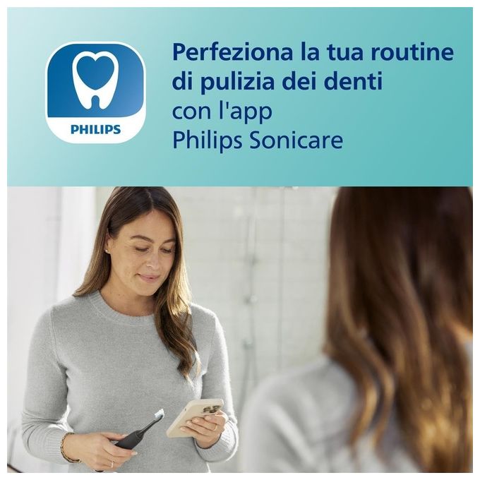 Philips HX991454 Sonicare DiamondClean 9000 Spazzolino elettrico sonico 4 modalita' timer autonomia 2 settimane confezione doppia colore Nero