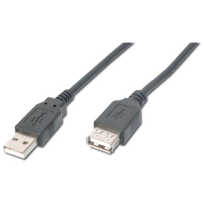 Digitus Cavo Prolunga Usb 2.0 Connettori A-A Connettori Maschio-Femmina - Mt. 3 Colore Nero