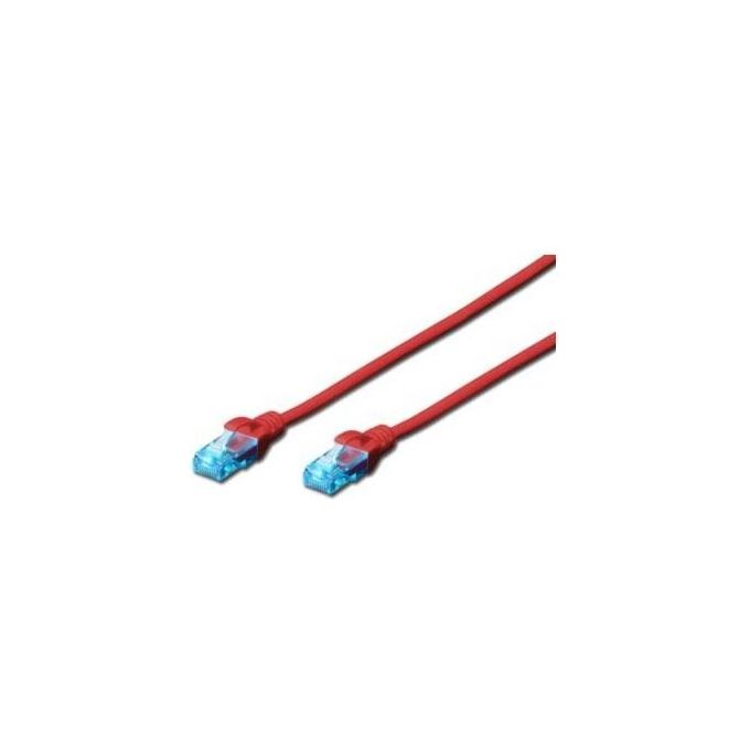 Digitus Cavo Rete Utp Cat. 5E Non Schermato - Lunghezza Mt. 5 - Colore Rosso