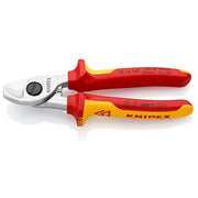Knipex 95 16 165 Cesoia per Cavi Isolata VDE Manici Bicomponente 165 mm Taglio Cu Al 50 mm² colore Rosso Giallo