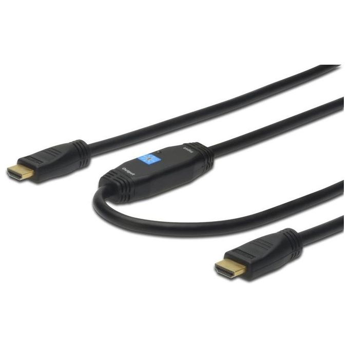 Digitus cavo con amplificatore full hd hdmi 1.4 3d high speed with ethernet mt 20