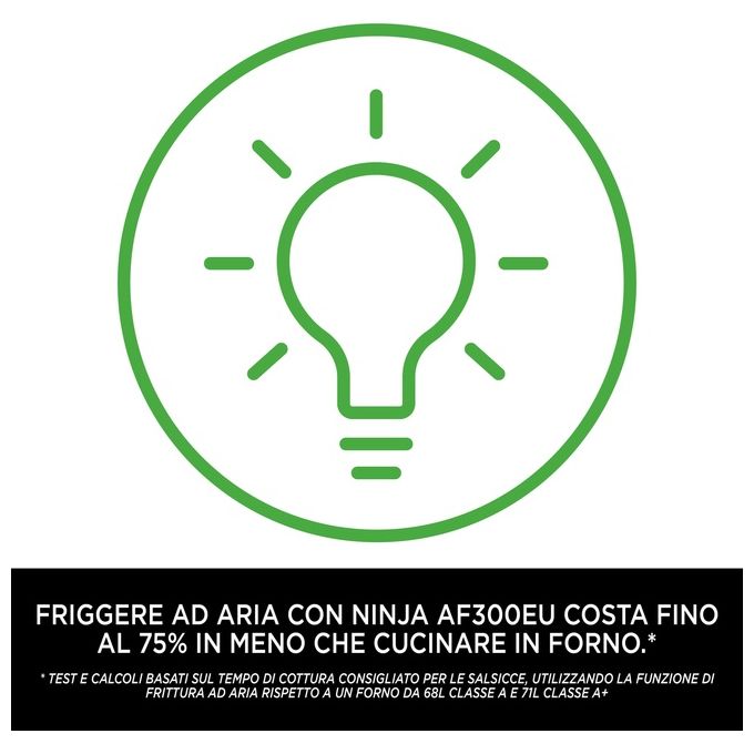 Ninja AF300EU Friggitrice ad aria 7,6 L 2470 W Dual Zone 6 programmi Display digitale colore Nero