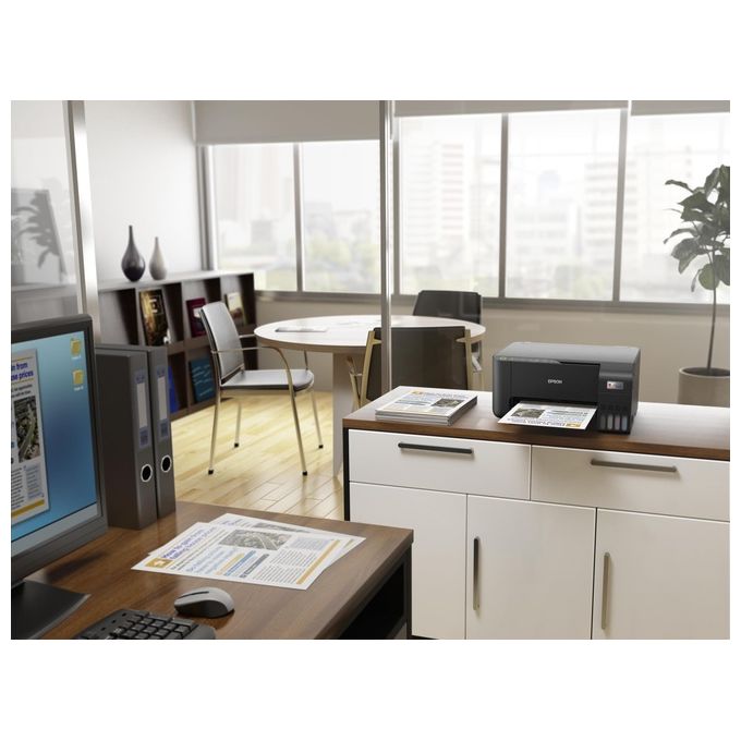 Epson ET-2860 EcoTank Stampante Multifunzione Inkjet A4 3in1 Serbatoi Ricaricabili Wi-Fi USB 5760x1440 DPI 33 ppm colore Nero