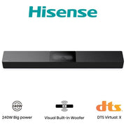 Hisense HS2000 Soundbar 2.1 Subwoofer Integrato 240W Dolby Digital Plus DTS Virtual:X Bluetooth 5.3 HDMI ARC USB Ottico colore Nero
