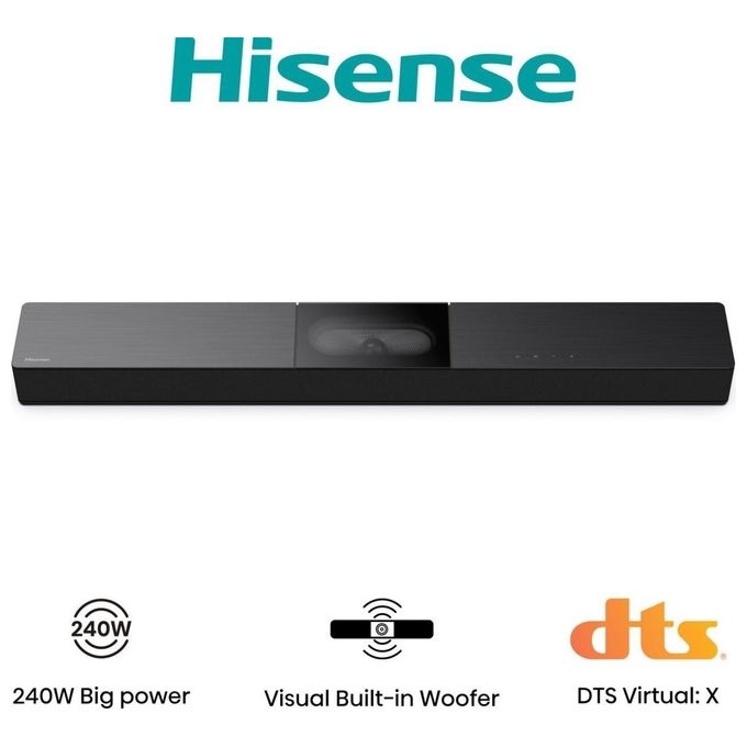 Hisense HS2000 Soundbar 2.1 Subwoofer Integrato 240W Dolby Digital Plus DTS Virtual:X Bluetooth 5.3 HDMI ARC USB Ottico colore Nero
