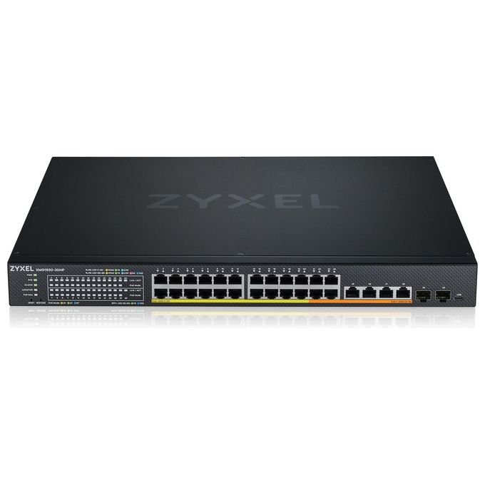 Zyxel XMG1930-30HP-ZZ0101F Switch Gestito L3 24 porte 2.5G PoE++ 700W 6 porte 10G Uplink 4 Rame 2 SFP+ colore Nero