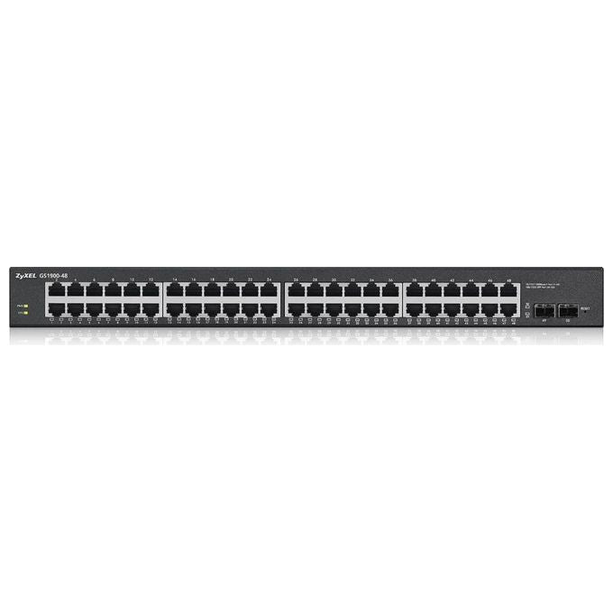Zyxel GS1900-48-EU0102F GS1900 Switch Managed L2 48 Porte Gigabit 2 Porte SFP VLAN QoS IPv6 Senza Ventole Rack Desktop