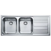 Franke Lavello Inox LLX 621 3 1-2'' WWK gocciolatoio a destra 2 Vasche + scolapiatti 116 cm 101.0085.849