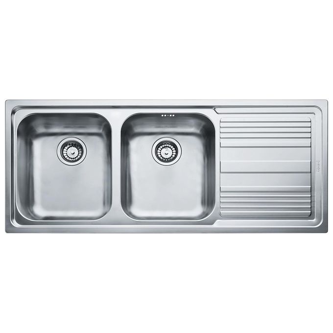 Franke Lavello Inox LLX 621 3 1-2'' WWK gocciolatoio a destra 2 Vasche + scolapiatti 116 cm 101.0085.849
