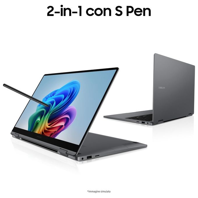 Samsung NP750QHA-KA1IT Galaxy Book5 360 Notebook 2 in 1 15.6'' Intel Core Ultra 5 226V 16 GB RAM 512 GB SSD Windows 11 Home colore Grigio