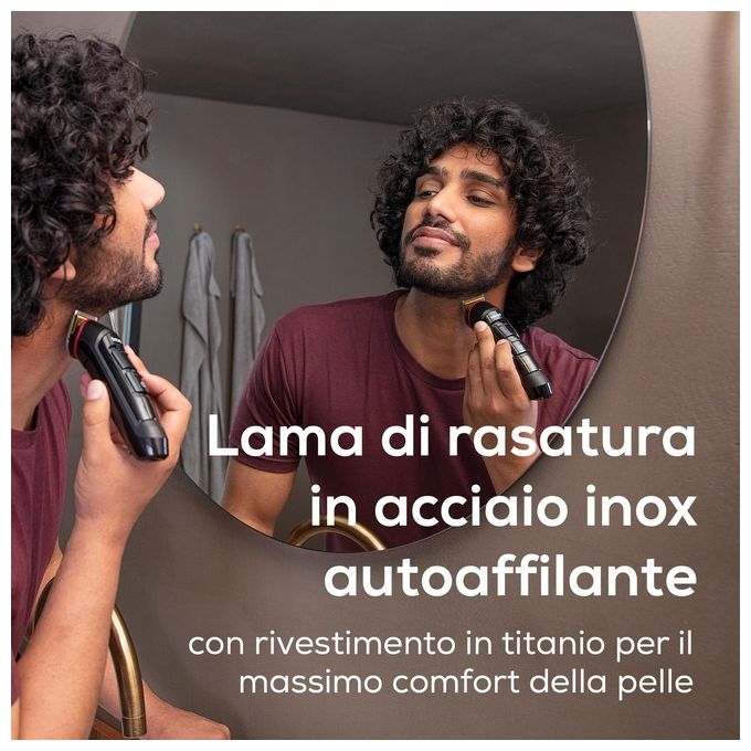 Beurer 10260 Regolabarba MN4X con 10 lunghezze di taglio da 3 a 12 mm e regolazione fine 0,8 e 1,2 mm colore Nero