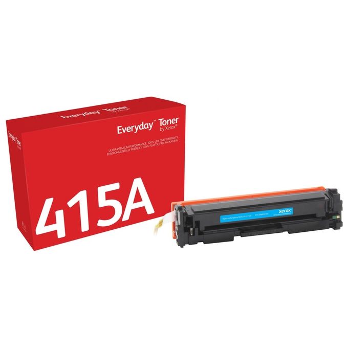 Xerox 006R04185 Everyday Toner Compatibile HP 415A W2031A Resa Standard 2100 Pagine colore Ciano