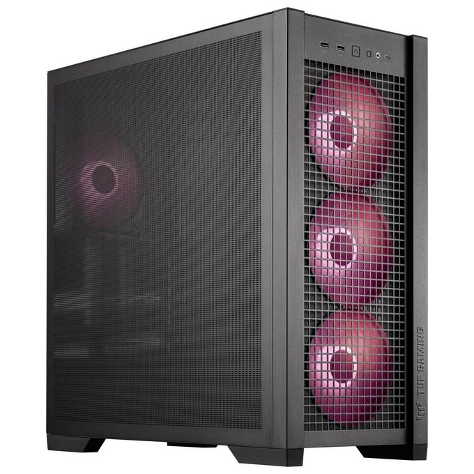 ASUS 90DC00I0-B19000 TUF GAMING GT302 TG ARGB Case Mid Tower Supporto E-ATX 4 Ventole ARGB Preinstallate 140 mm Vetro Temperato colore Nero