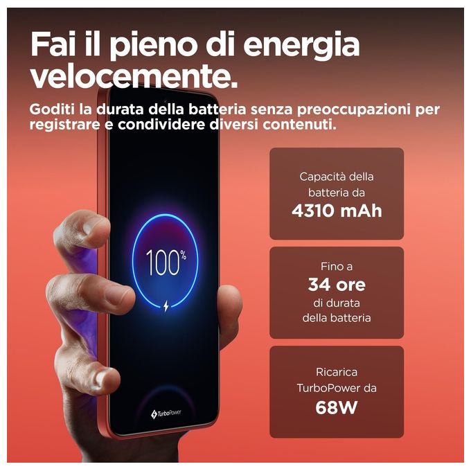 Motorola EDGE 50 NEO Smartphone 5G 6.36'' pOLED 120Hz 8GB RAM 256GB Fotocamera Sony LYTIA 700C 50MP IP68 Android 14 colore PANTONE Poinciana