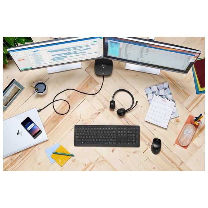 HP 5TW10AA USB-C Dock G5 Docking Station 4x USB-A 2x DisplayPort HDMI 2.0 LAN RJ-45 100W colore Nero