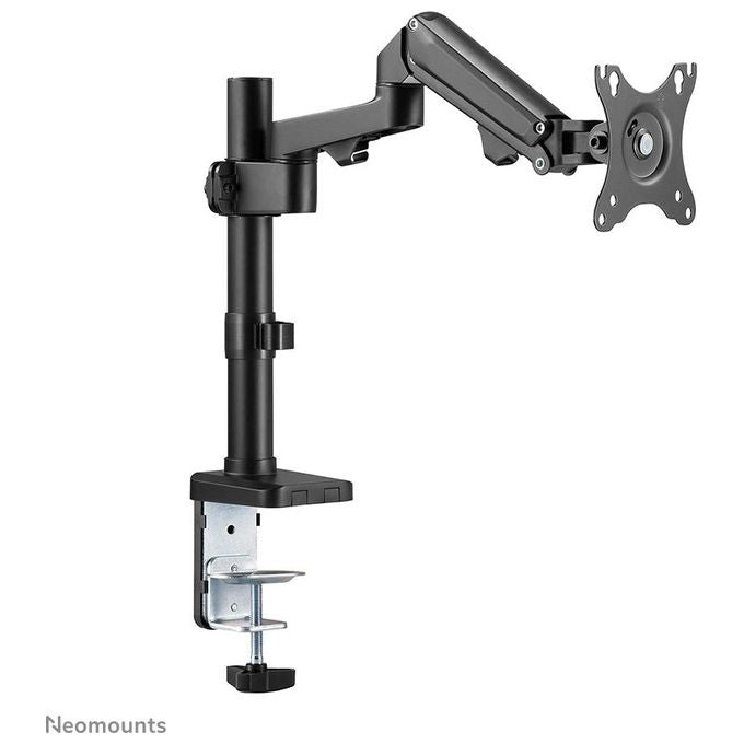 Neomounts DS70-750BL1 Braccio per Monitor 17-27 Pollici Regolabile con Molla a Gas 7 kg VESA 75x75 100x100 cm Morsetto Occhiello colore Nero