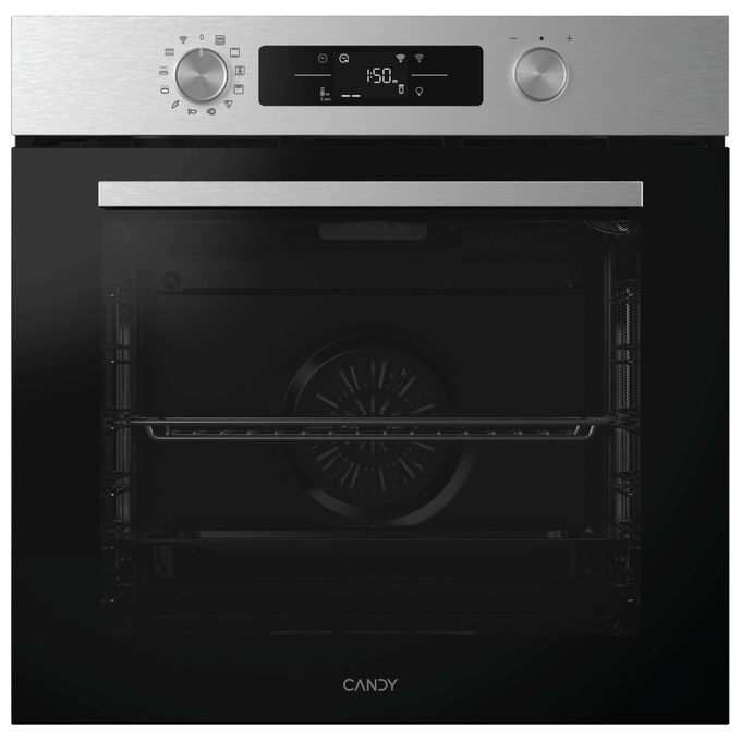 Candy CA6 N3B1HTX Bake 800 Forno da incasso Elettrico Ventilato 78 L Classe A++ 12 Funzioni AirFry Wi-Fi (59,5x59,5x56,8 cm) colore Inox