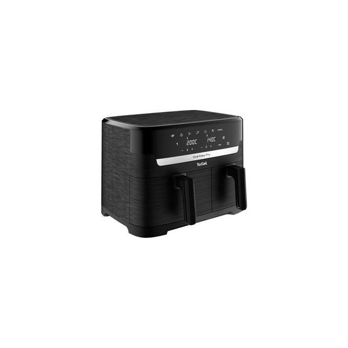 Tefal EY901N Dual Easy Fry Essential Friggitrice ad aria 8.3 L 2700 W Doppia Camera 7 Programmi Display LCD colore Nero