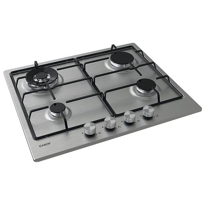 Candy CHW6BR4WPX Piano Cottura a Gas 4 Zone 60 cm Acciaio Inox