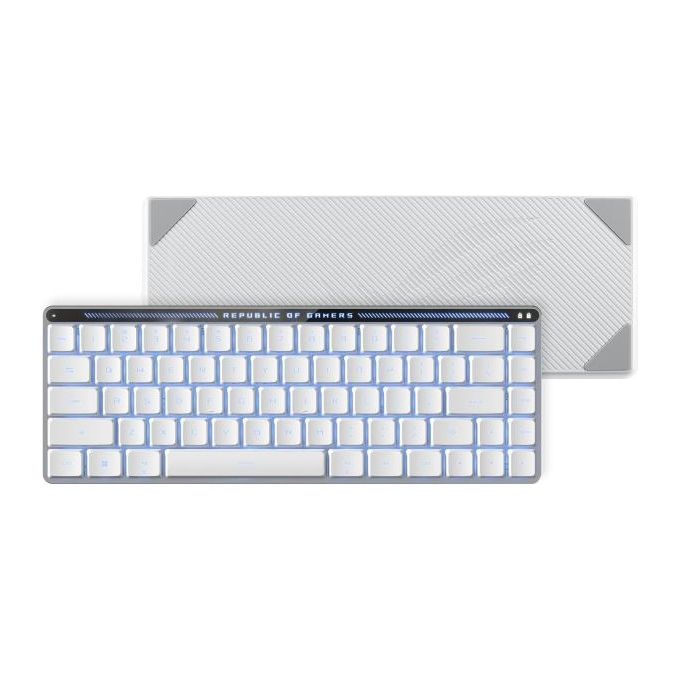 Asus 90MP03EC-BKIA10 ROG Falchion RX Low Profile Tastiera Gaming 65% Switch Ottico Tri-Mode Wireless RGB Layout ITA colore Bianco