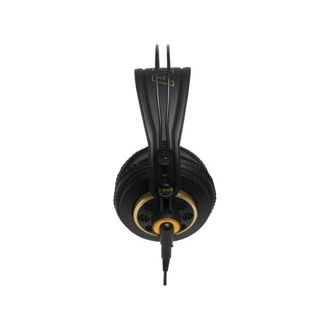 AKG K240STUDIO K240 Studio Cuffie a Padiglione Semi-Aperte Over-Ear 55 Ohm 104 dB 15Hz 25kHz cavo rimovibile 3 m colore Nero Oro