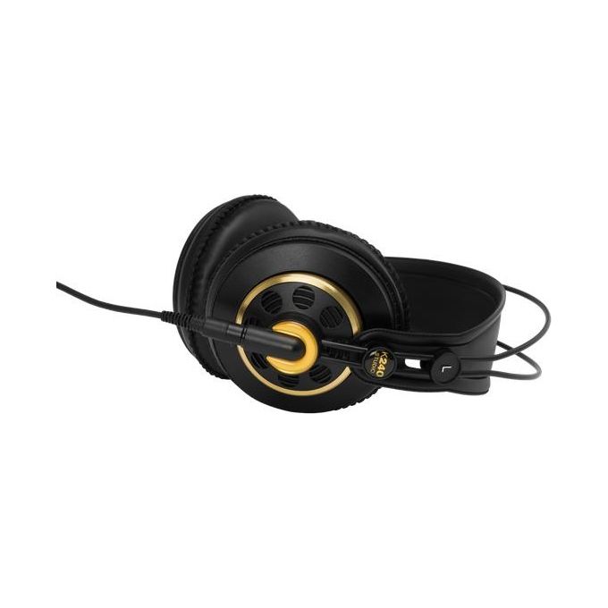 AKG K240STUDIO K240 Studio Cuffie a Padiglione Semi-Aperte Over-Ear 55 Ohm 104 dB 15Hz 25kHz cavo rimovibile 3 m colore Nero Oro
