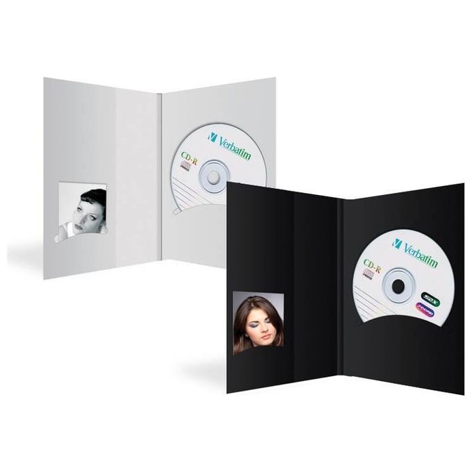 Daiber Cartoncino Portafoto con Cd-Rom Fino a 10x15cm Bianco 100 Pezzi