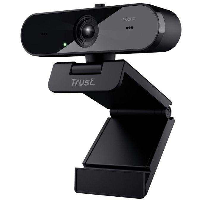 Trust 24732 Taxon Webcam 2560 x 1440 Pixel 30 fps USB 2.0 con Autofocus e Doppio Microfono colore Nero