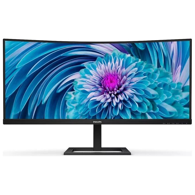 Philips 346E2CUAE E Line Monitor PC 34'' VA Curvo 3440x1440 UWQHD 100 Hz 4 ms USB-C 65W AMD FreeSync Premium colore Nero