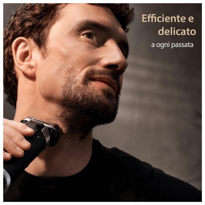 Braun 218276 Series 9 Pro+ Rasoio elettrico Wet and Dry 5 testine autonomia 90 min min colore Metallico