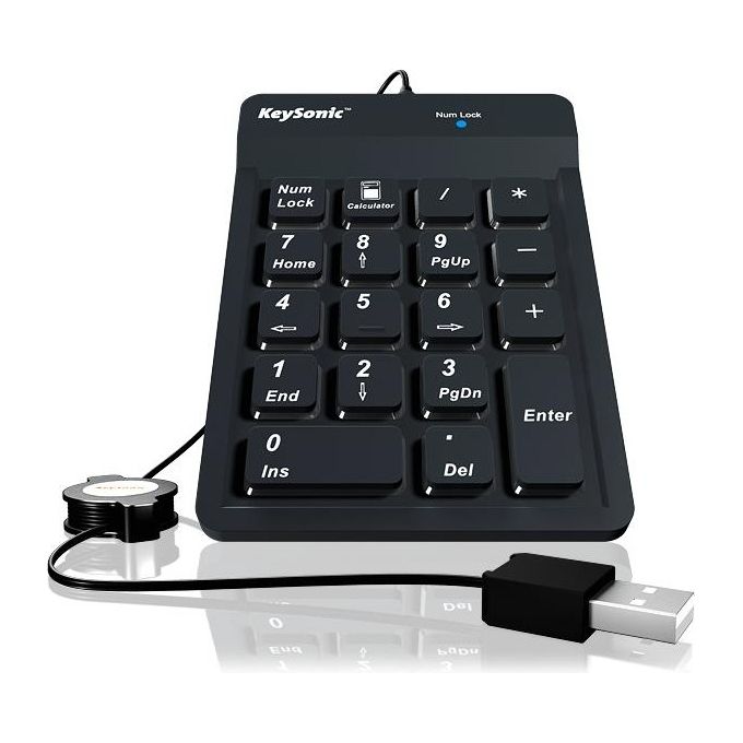 KeySonic ACK 118 BK Keypad USB Numerico