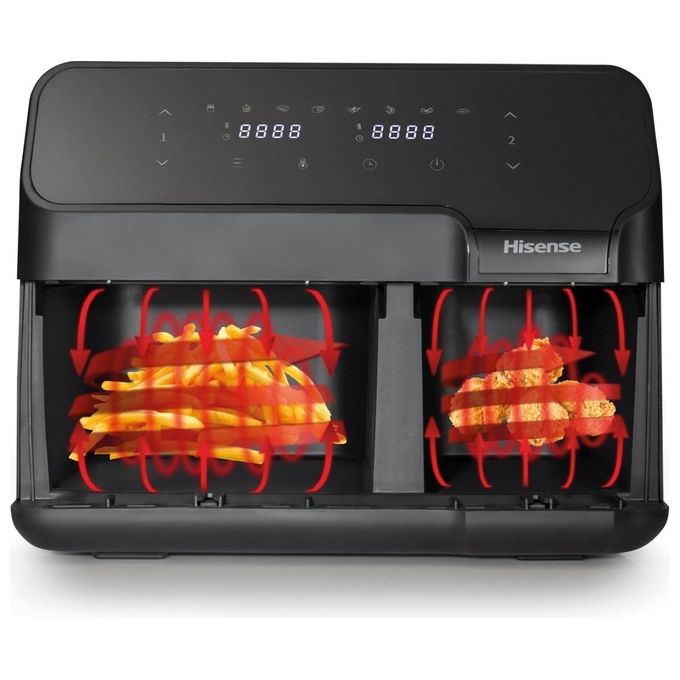Hisense 741572 Friggitrice ad aria 8,6 L 1700 W 8 Programmi Display LED Touch colore Nero