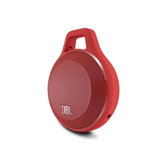 JBL JBLCLIPREDEU Clip Altoparlante Portatile Connessione Bluetooth e Cavo 5 h di Autonomia colore Rosso