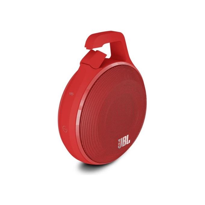 JBL JBLCLIPREDEU Clip Altoparlante Portatile Connessione Bluetooth e Cavo 5 h di Autonomia colore Rosso