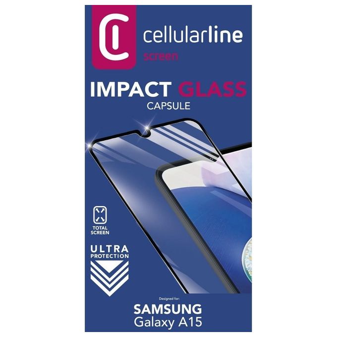 Cellular Line Pellicola Protettiva Impact Glass Capsule per Samsung A15