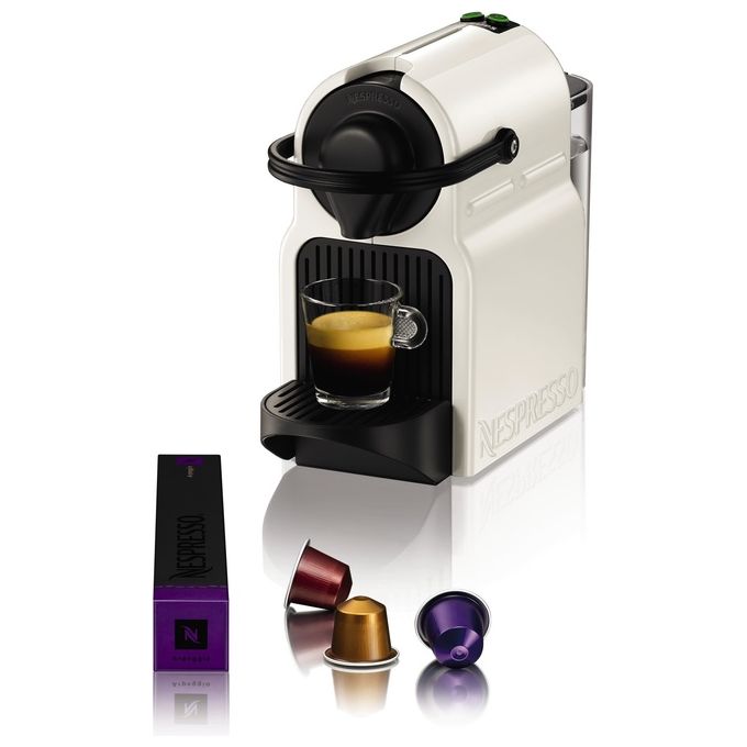 KRUPS Macchina per Caffe' Nespresso Inissia XN1001K Bianco con Pressione 19 Bar e Sistema Thermoblock per Caffe' Perfetto