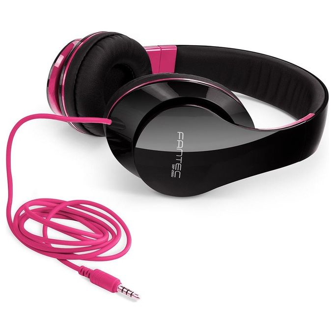 Fantec SHP-250AJ Cuffie Stereo On Ear Cuffie Imbottite e Traspiranti Nero-Viola