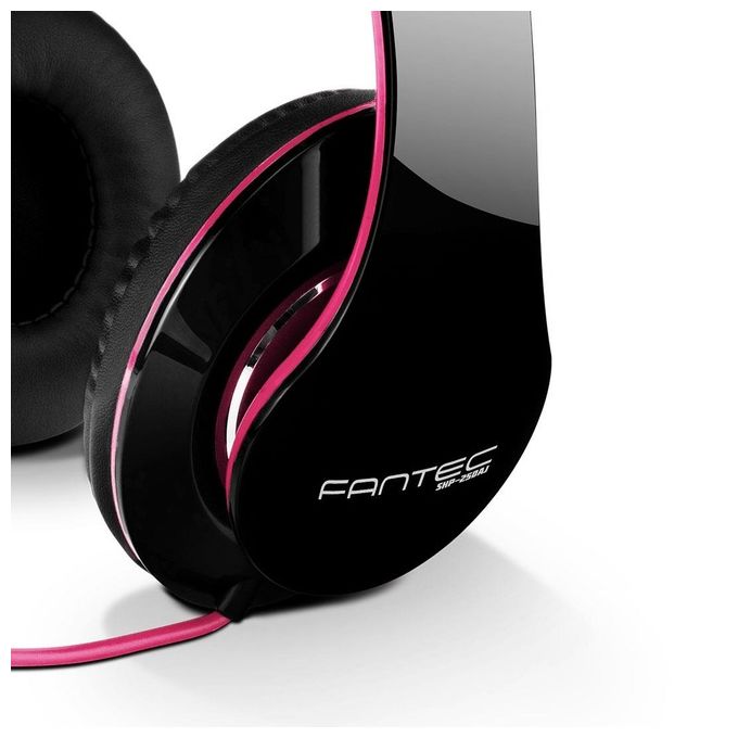 Fantec SHP-250AJ Cuffie Stereo On Ear Cuffie Imbottite e Traspiranti Nero-Viola