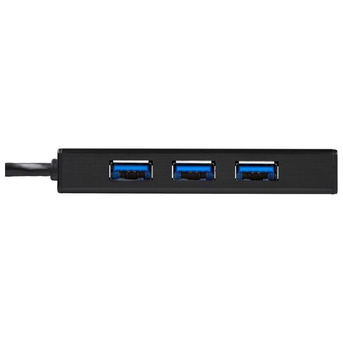 StarTech Hub Portatile USB 3.0 con Adattatore NIC Ethernet Gigabit Gbe in alluminio con cavo - UASP