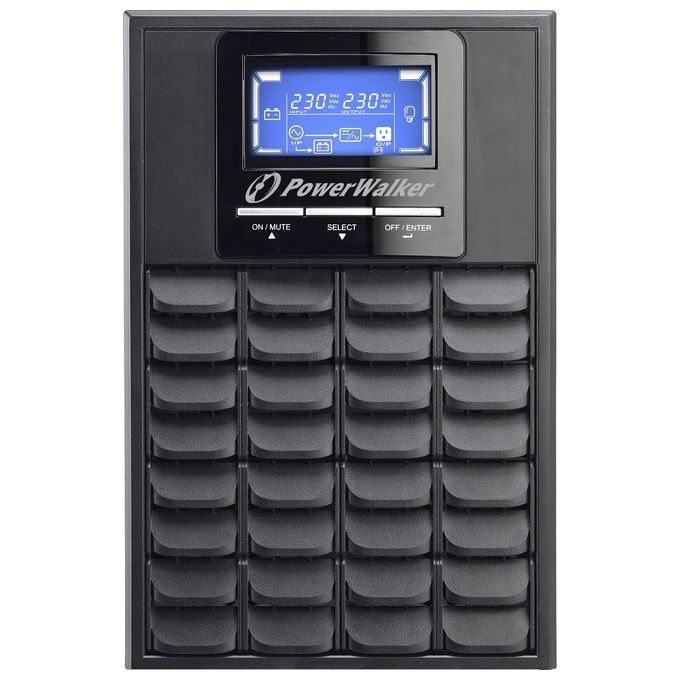 PowerWalker VFI 1000C LCD Gruppo di Continuita' UPS 3 Prese AC Doppia Conversione Online 1000VA 800W