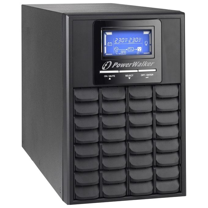 PowerWalker VFI 1000C LCD Gruppo di Continuita' UPS 3 Prese AC Doppia Conversione Online 1000VA 800W