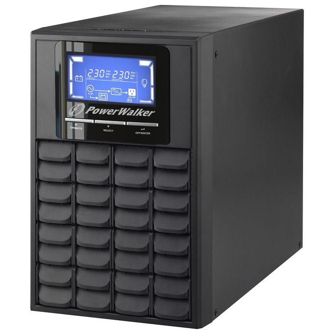 PowerWalker VFI 1000C LCD Gruppo di Continuita' UPS 3 Prese AC Doppia Conversione Online 1000VA 800W