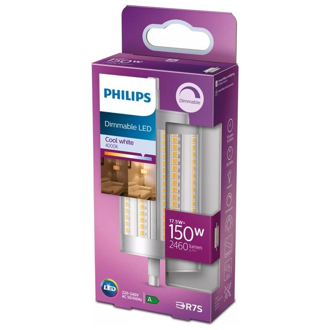 Philips Linerar Faretto Led 150W R7S Luce Bianco Freddo Regolabile