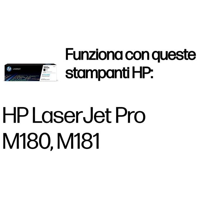 HP CF530A Cartuccia Toner Originale Nero per Stampanti LaserJet Pro M154 MFP M180 M181 Resa 1100 Pagine colore Nero