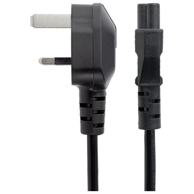 StarTech Cavo di alimentazione standard BS-1363 a IEC320 C5 - Cavo di Rete a trifoglio BS-1363 a IEC320 c5 da 1m