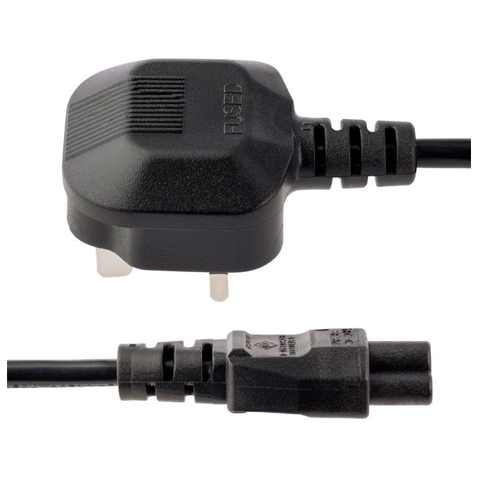 StarTech Cavo di alimentazione standard BS-1363 a IEC320 C5 - Cavo di Rete a trifoglio BS-1363 a IEC320 c5 da 1m