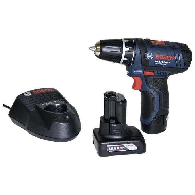 Bosch GSR 12V-15 Professional Cordless Trapano Avvitatore a Batteria 10,8V con Accessori