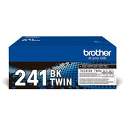 Brother TN241BKTWIN Toner Originale Nero Multipack 2 Pezzi Resa 2500 Pagine Ciascuno colore Nero