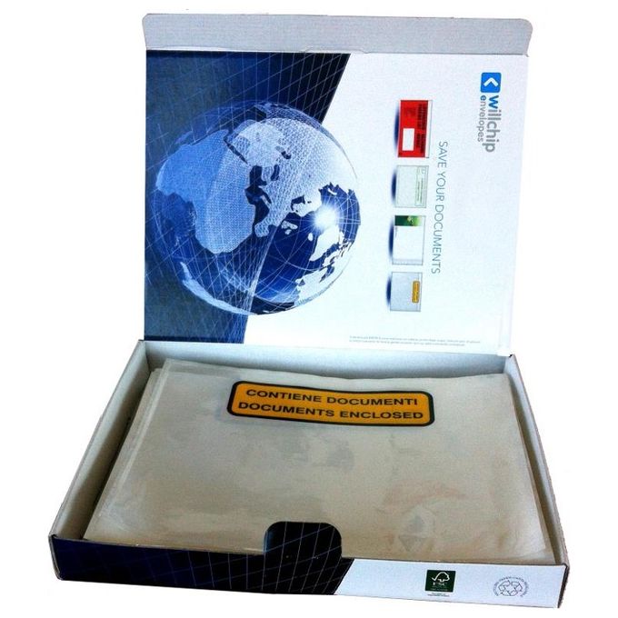 Willchip Confezione 100 Buste 240x135 Neutre